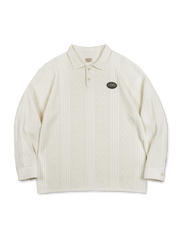 ヴィンテージ ジャカード ニットポロ