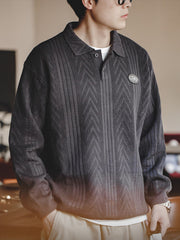 ヴィンテージ ジャカード ニットポロ