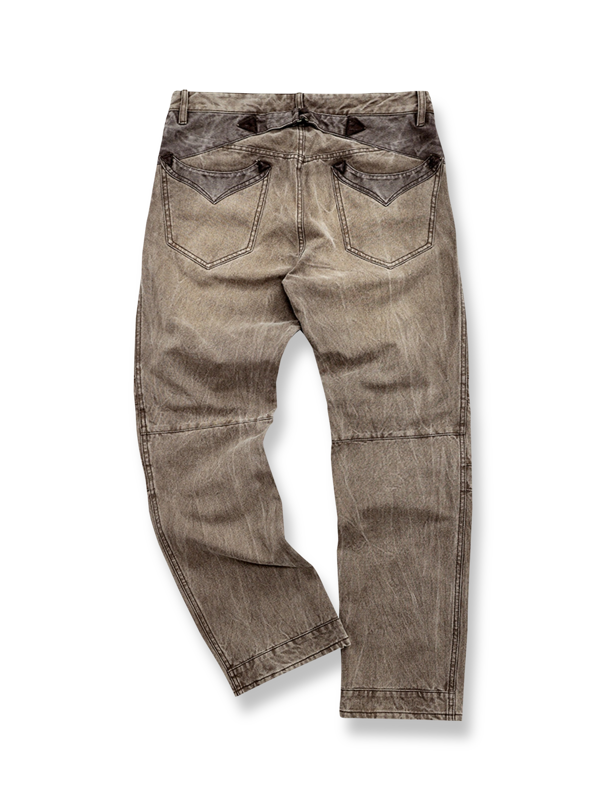 製品画像: ヘビーデューティウォッシュ加工ヴィンテージキャンバスワークパンツの反面図