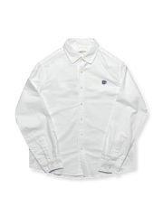 2色  ミニカップ刺繡　オックスフォードワークシャツ