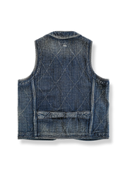 藍染刺し子 レトロベスト