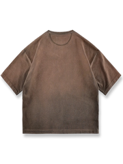 レトロラウンドネック ハンドダイ Tシャツ