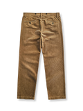 製品画像: ヴィンテージコーデュロイストレートパンツの全体画像
詳細画像: 天然牛角ボタンとコーデュロイの縞模様のディテール