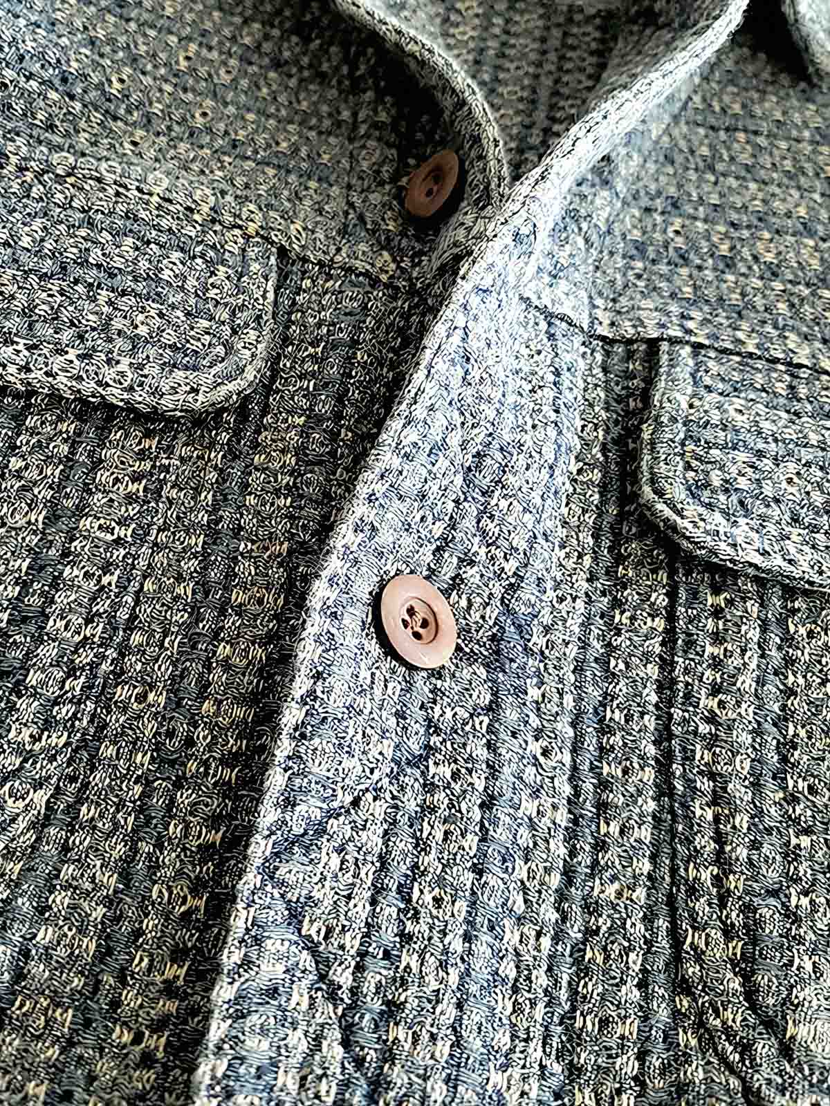 ハニカムストライプジャカードのディテール画像