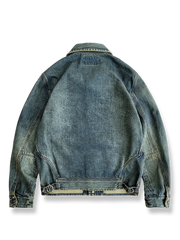 マンダリンカラーデニムジャケット