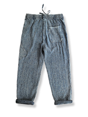 藍染刺し子素材カジュアルパンツ