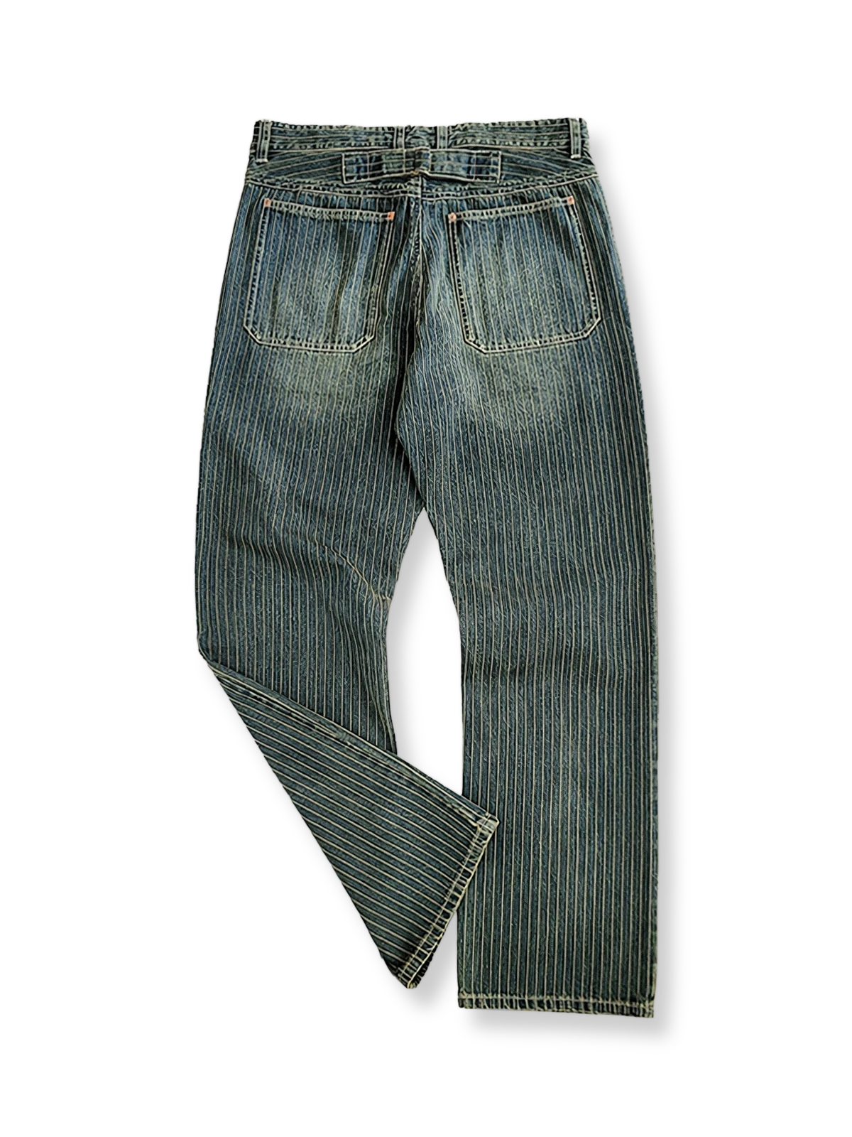 ビンテージストライプワークデニムパンツ