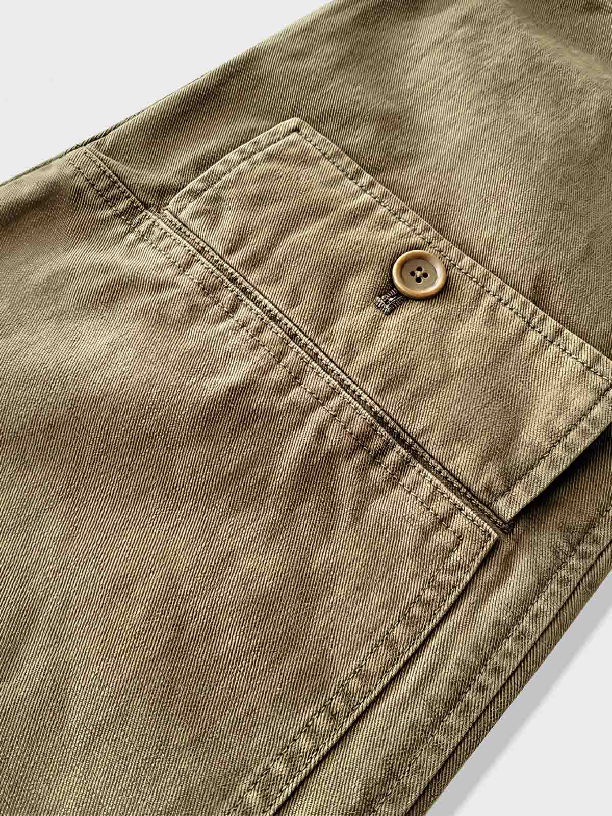 詳細画像: 多機能ポケットとコットン素材のディテール