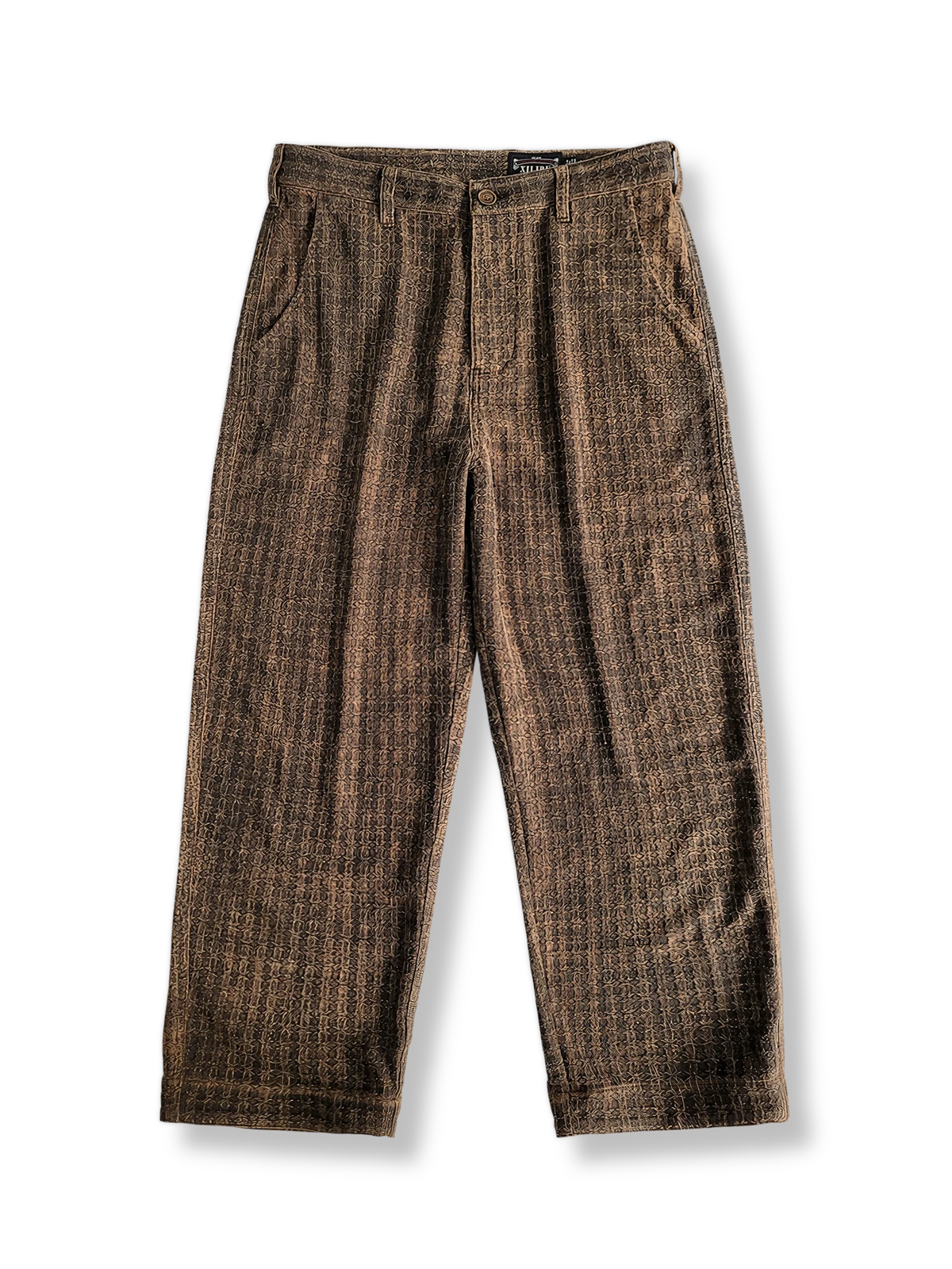 シルクヴィンテージ風カジュアルパンツ