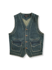 ストライプデニムベスト