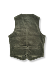 オリーブグリーンヴィンテージコーデュロイベスト