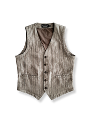 ヴィンテージリネンストライプスリムベスト