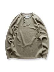 ヘンリーネック長袖Tシャツ