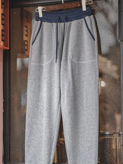 ウエストドローコード、裏起毛生地、裾リブ