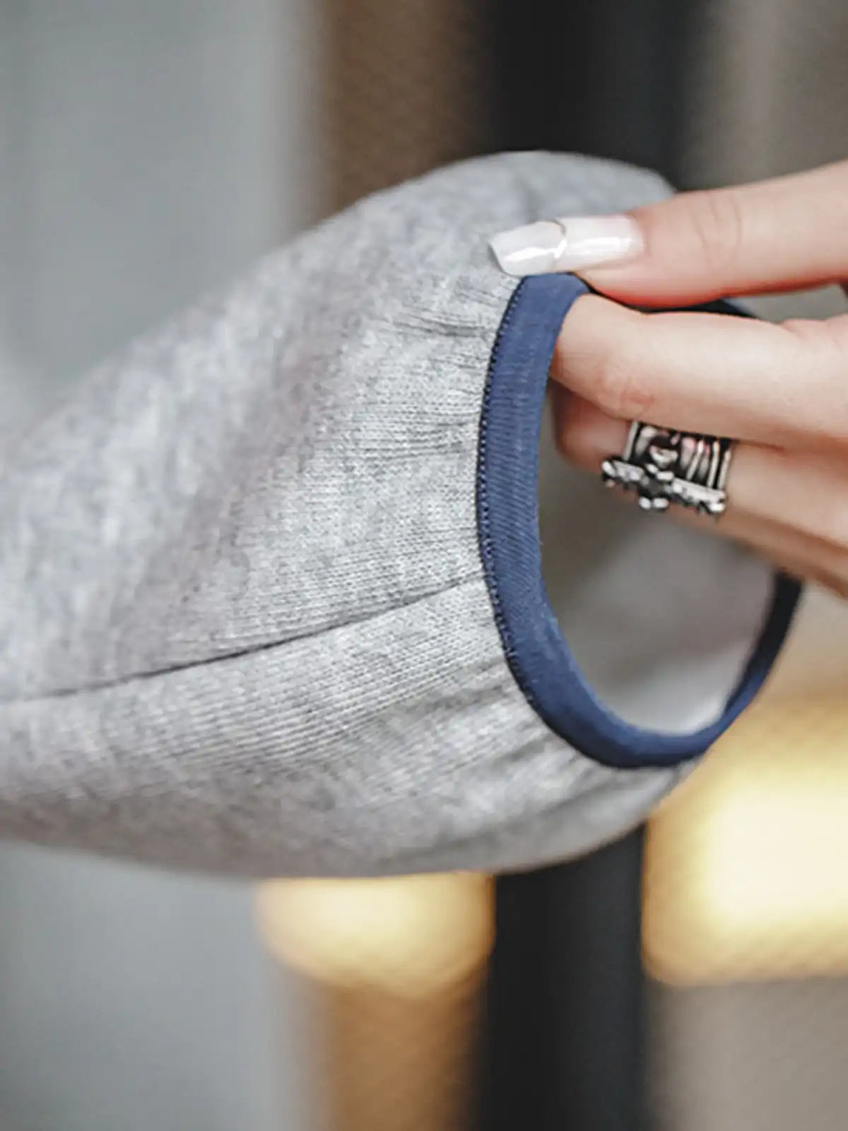 ウエストドローコード、裏起毛生地、裾リブ