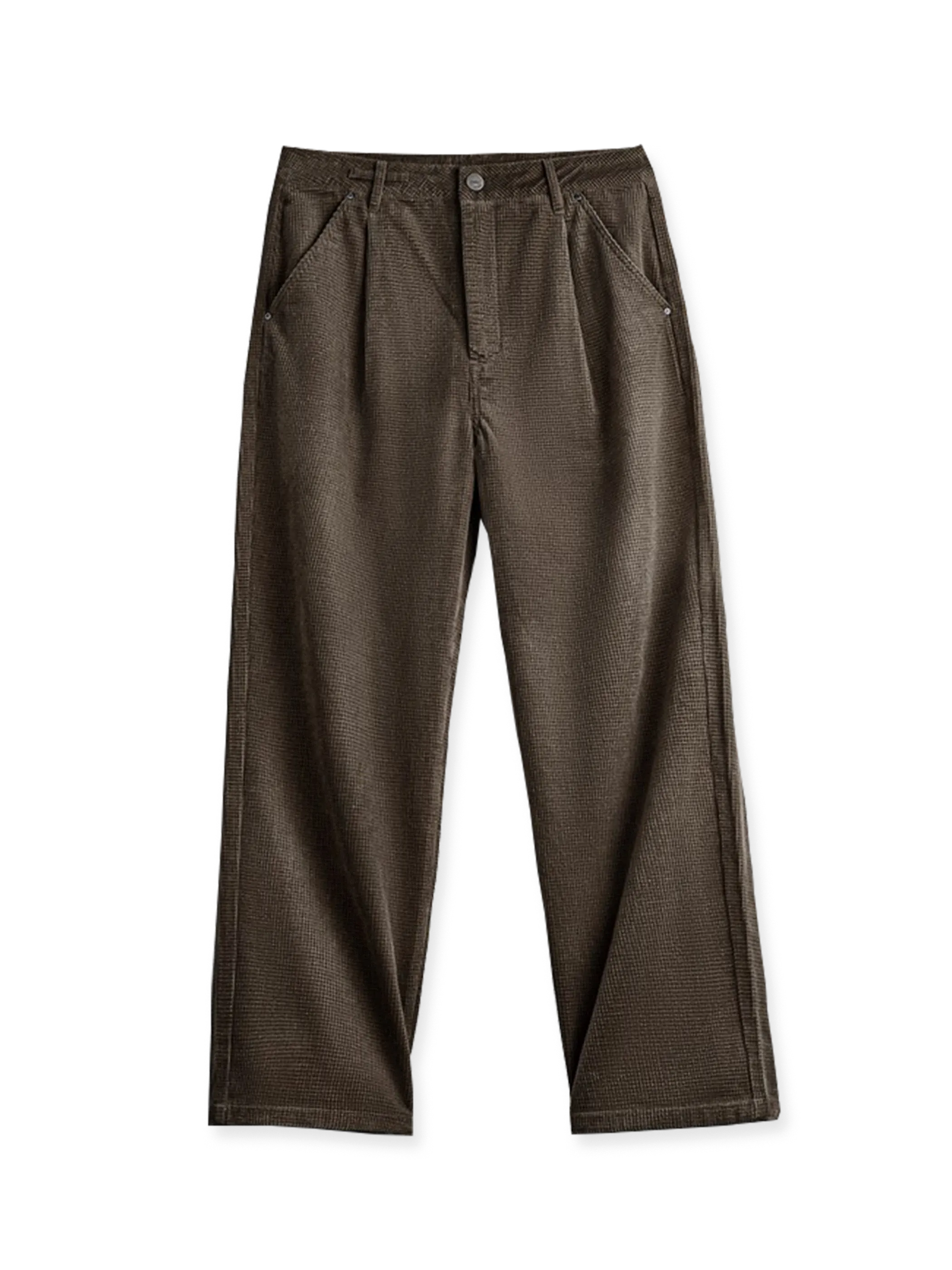 ジャカード コーデュロイ ワイドストレートパンツの正面ビュー