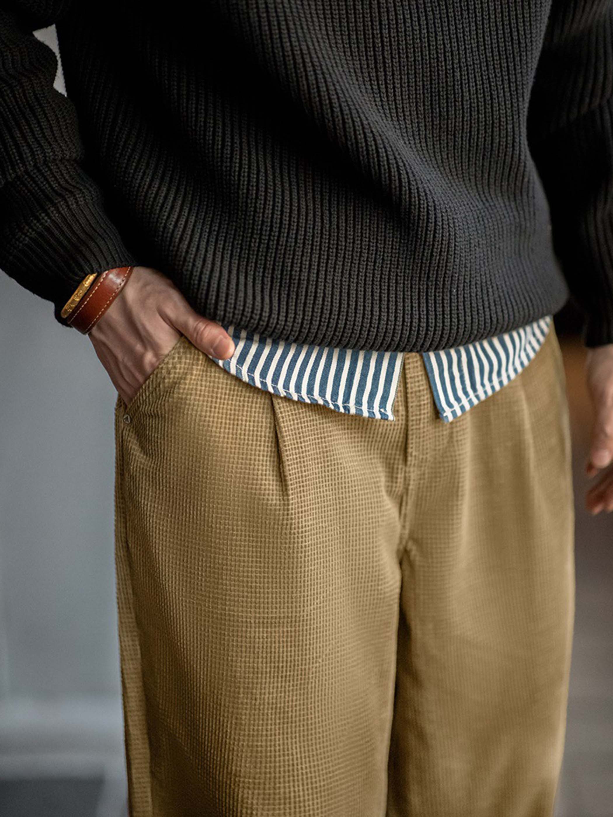  8ウェールコーデュロイの生地テクスチャー特写