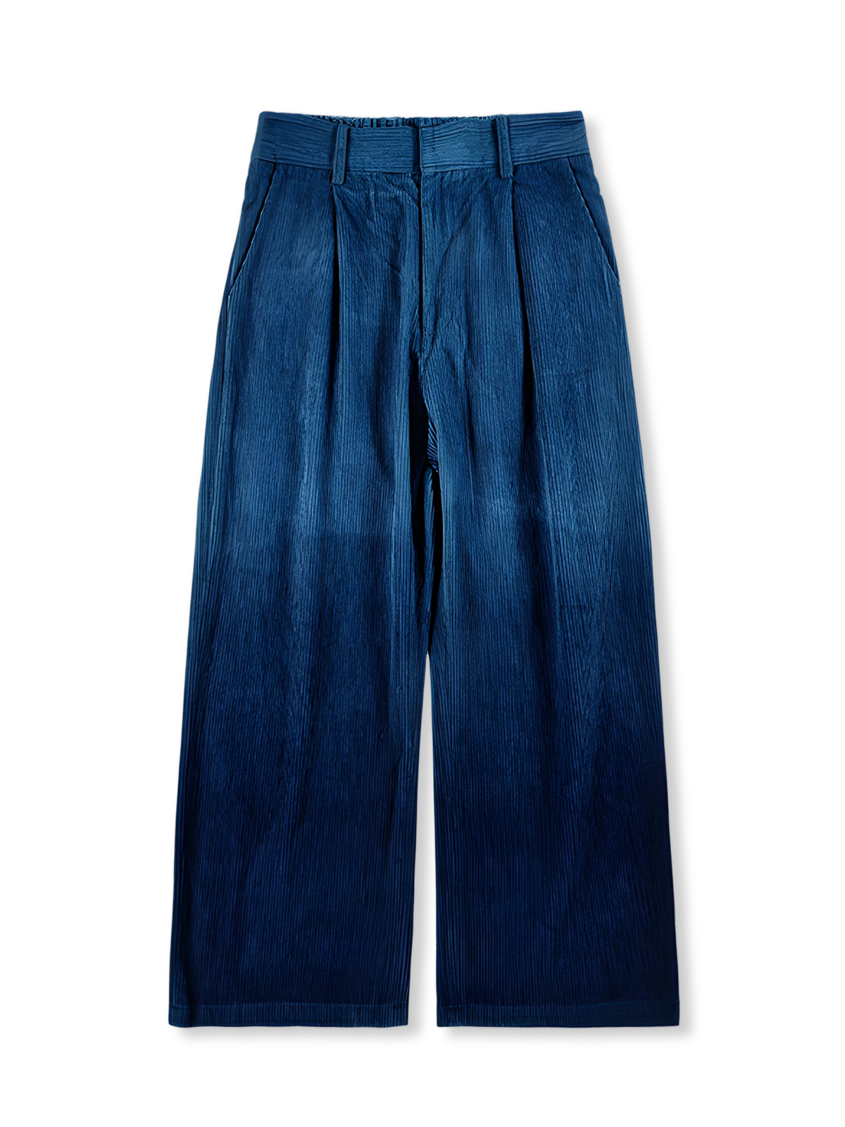 藍染めコーデュロイ スラックス