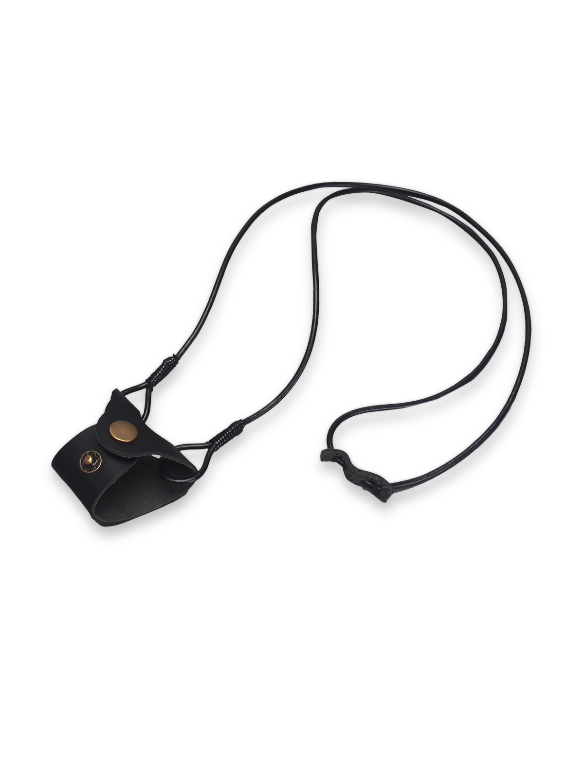 ヴィンテージハンドメイド植物なめし牛革メガネホルダーポーチ正面展示