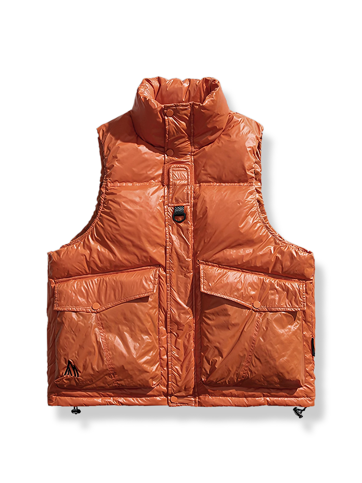 艶あり ホワイトダックダウン 立襟ベスト