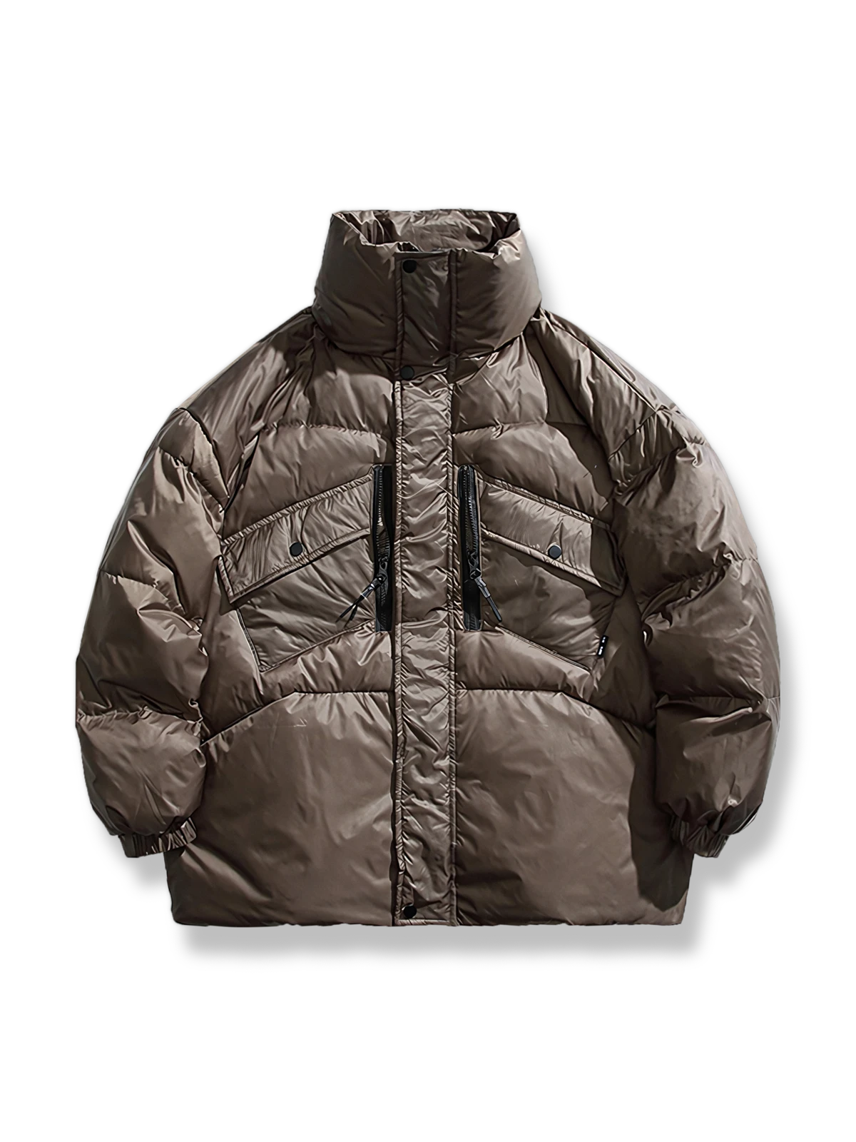 艶あり ホワイトダックダウン 立襟ジャケット