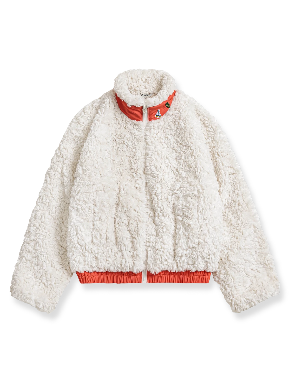 カラーブロック ラムウールジャケット