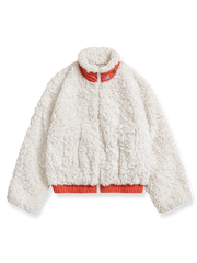 カラーブロック ラムウールジャケット