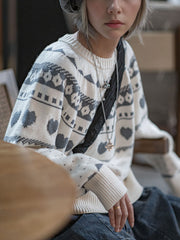 フェロージャカード ニットセーター