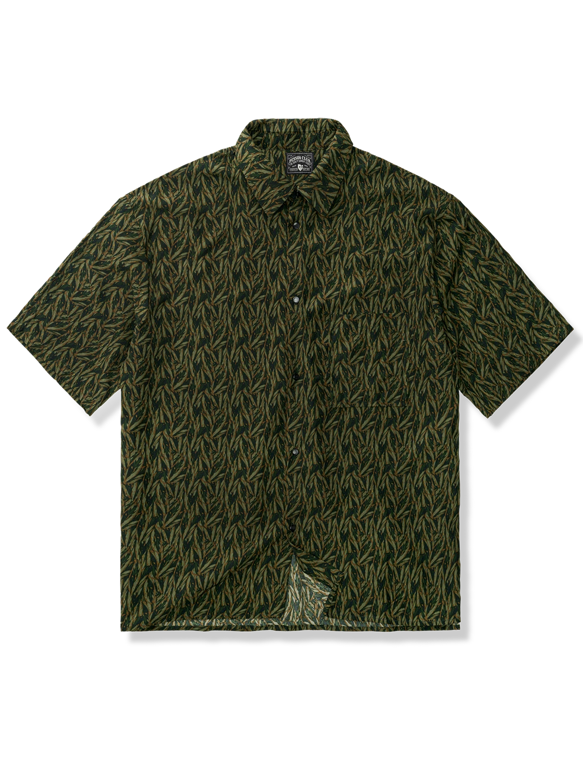 熱帯植物柄 リラック スシャツ