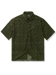 熱帯植物柄 リラック スシャツ