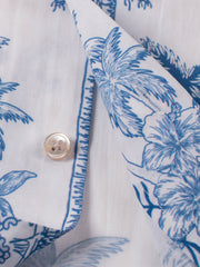 青花パームツリー柄 アロハシャツ