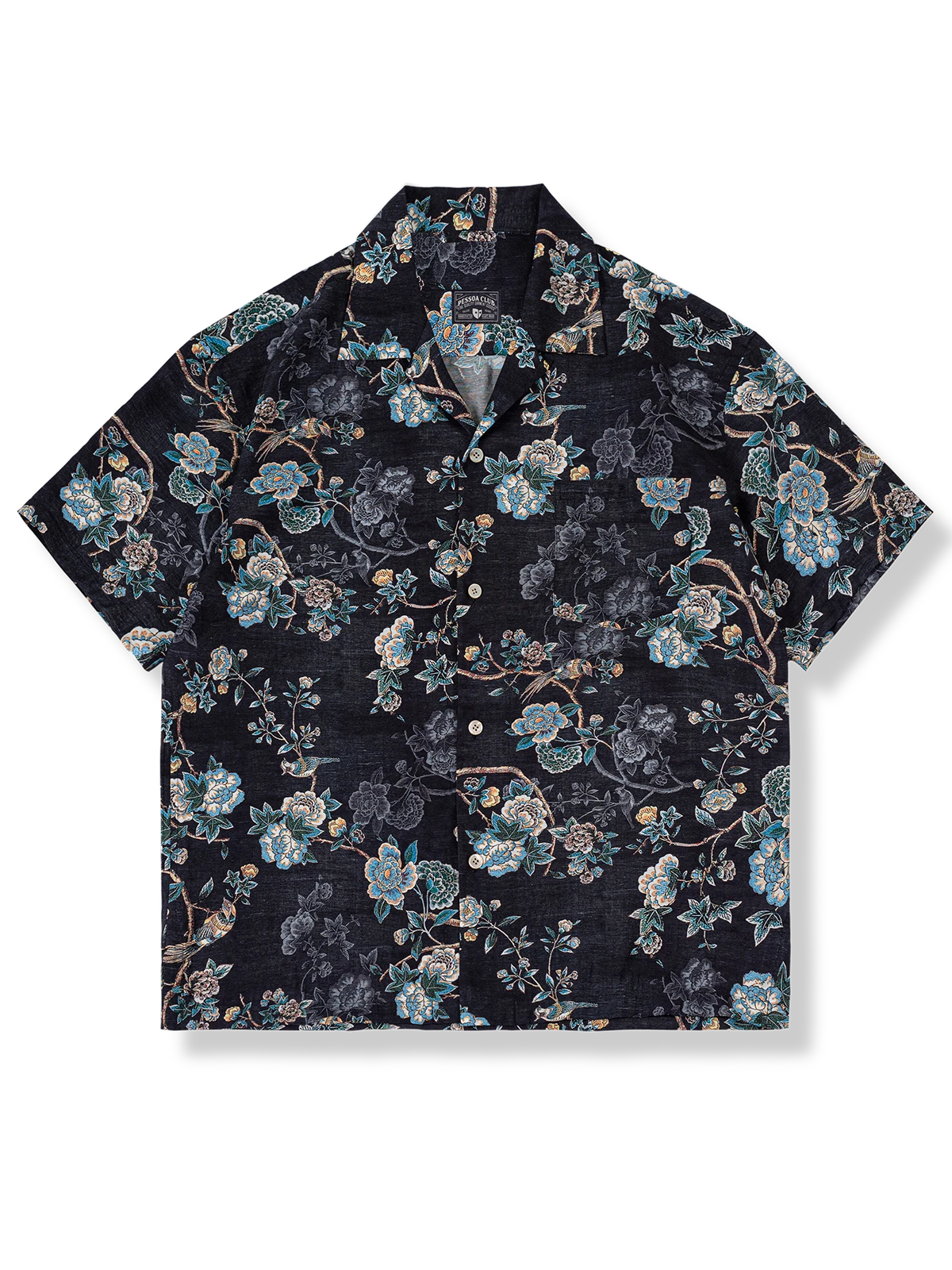 PLAME AUBE｜ブラック花柄  アロハシャツ
