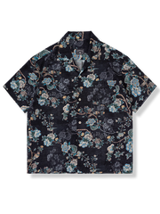 PLAME AUBE｜ブラック花柄  アロハシャツ