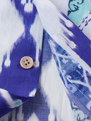 青色抽象 アロハシャツ