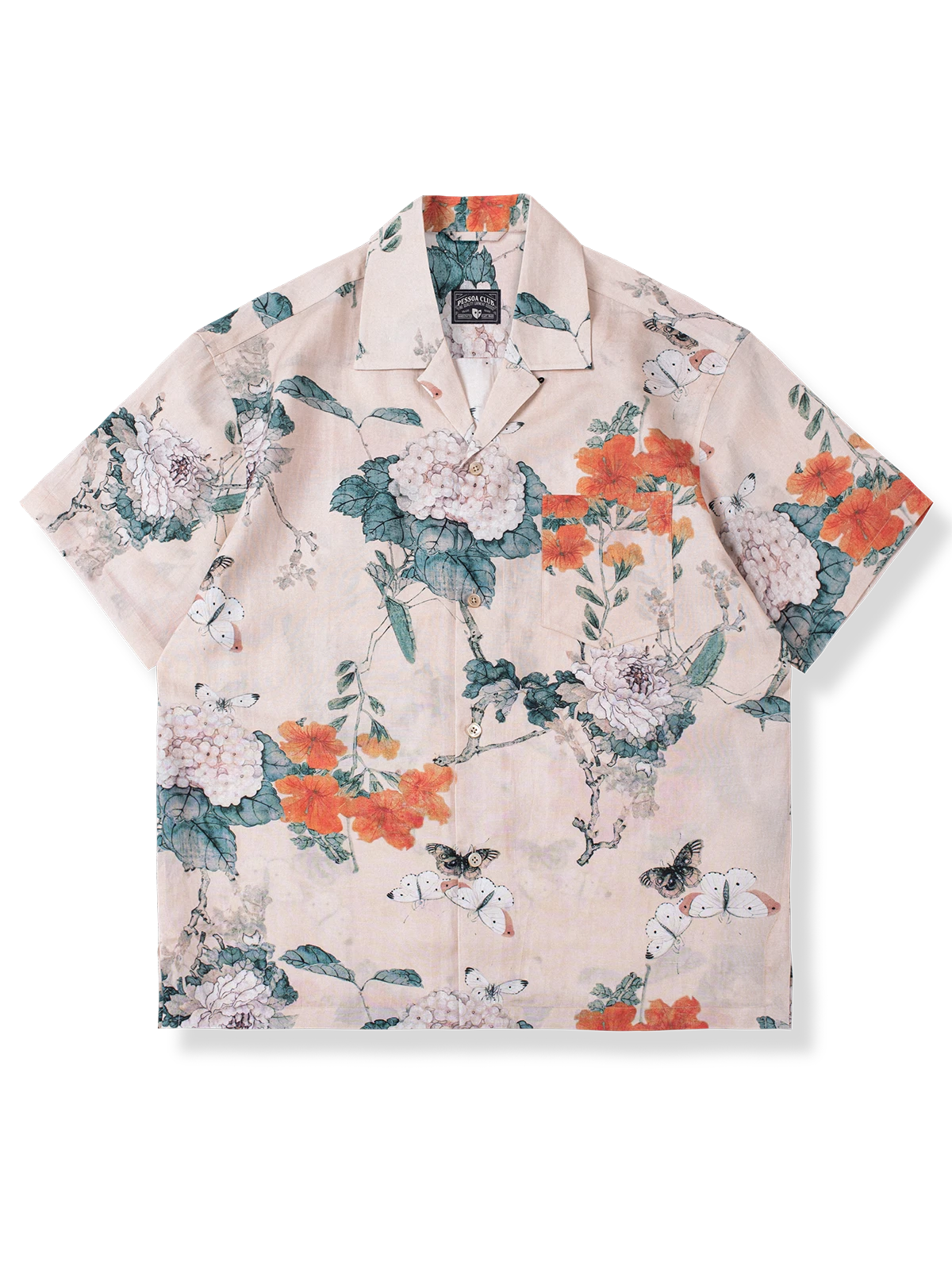 PLAME AUBE｜蝶・花柄 アロハシャツ