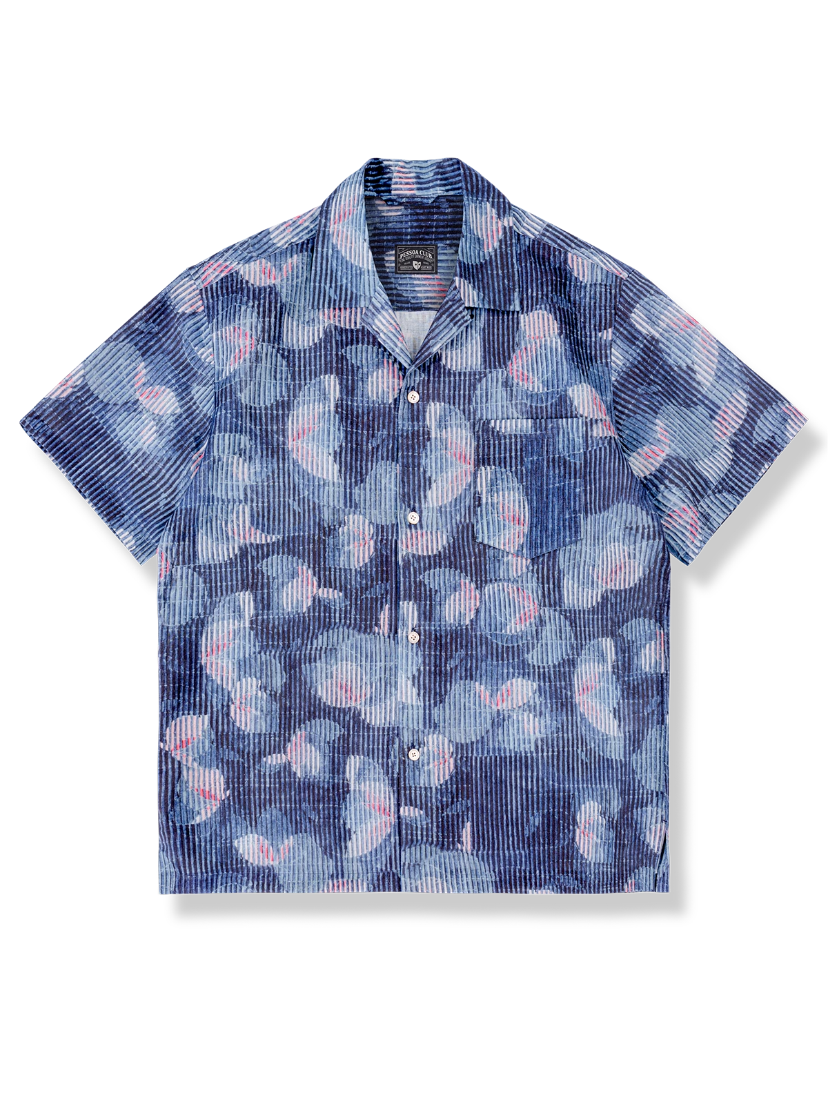 ストライプ 花柄 アロハシャツ