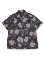 PLAME AUBE｜菊柄ブラックアロハシャツ