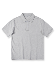 高品質コットンベーシックプレーンポロシャツ正面図