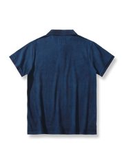 藍染め手工芸ポロシャツ正面図
