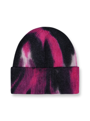 手作業によるタイダイ染めが施されたツバなしニットキャップ全体ビュー