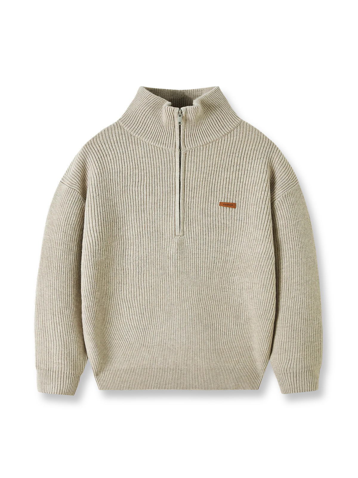 製品画像
"レザーラベル ハーフジップ ハイネック ニット、シンプルで上品なデザイン、精巧な立ち襟とハーフジップポロカラーで調整可能、リブ編みでフィット感と快適さを提供"

詳細画像
"レザーラベル ハーフジップ ハイネック ニットのディテール、二重リブ編みで暖かさを提供、袖口と裾のリブ編みが伸縮性を高め、レザーラベルがディテールに高級感を加えた洗練されたデザイン"