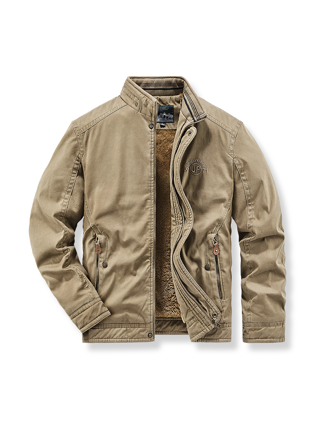 裏ボア フリース 立襟ジャケット