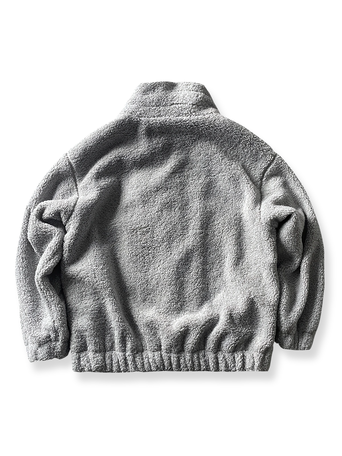 製品画像: ボアフリーススタンドカラージャケットの全体画像、アウトドアやカジュアルスタイルに対応。
詳細画像: 胸元ジッパーポケットのディテール画像、実用性とデザイン性を強調。