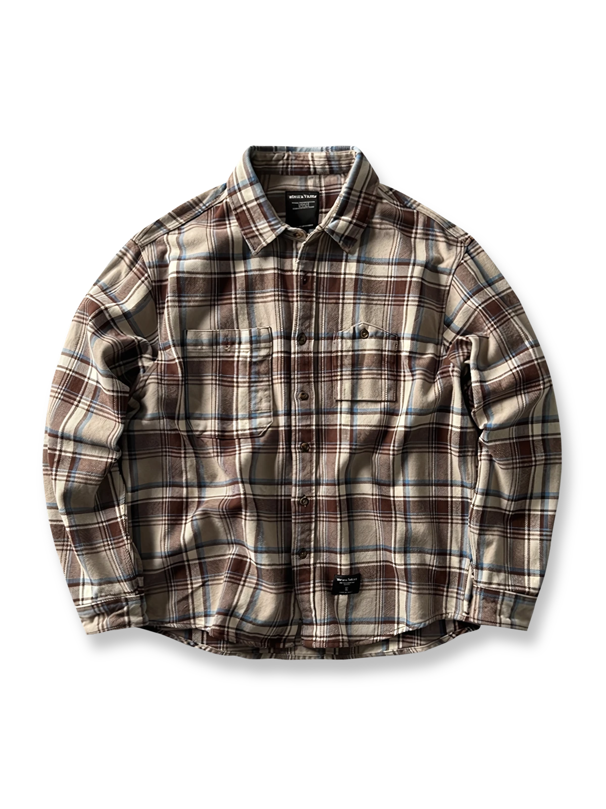 製品画像:
アメカジヴィンテージチェック柄ヘビーウェイトシャツ全体画像、秋冬向けの高い保温性とクラシックデザイン。

詳細画像:
両胸ポケットとチェック柄のディテール、ヴィンテージ感漂うデザイン。