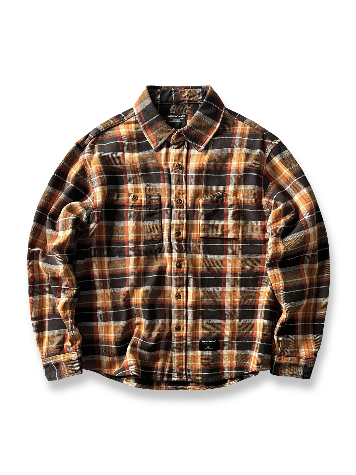 製品画像:
アメカジヴィンテージチェック柄ヘビーウェイトシャツ全体画像、秋冬向けの高い保温性とクラシックデザイン。

詳細画像:
両胸ポケットとチェック柄のディテール、ヴィンテージ感漂うデザイン。