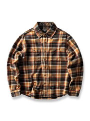 製品画像:
アメカジヴィンテージチェック柄ヘビーウェイトシャツ全体画像、秋冬向けの高い保温性とクラシックデザイン。

詳細画像:
両胸ポケットとチェック柄のディテール、ヴィンテージ感漂うデザイン。