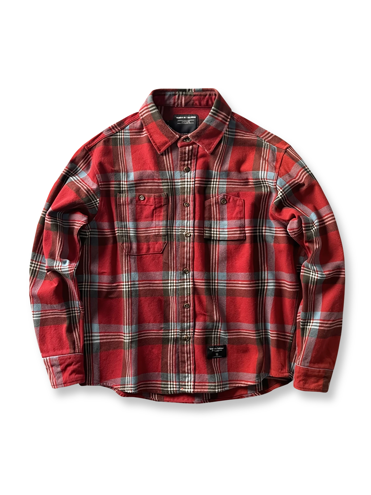 製品画像:
アメカジヴィンテージチェック柄ヘビーウェイトシャツ全体画像、秋冬向けの高い保温性とクラシックデザイン。

詳細画像:
両胸ポケットとチェック柄のディテール、ヴィンテージ感漂うデザイン。