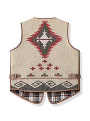 NAVAJO柄  本革 レザーウエスタン ベスト