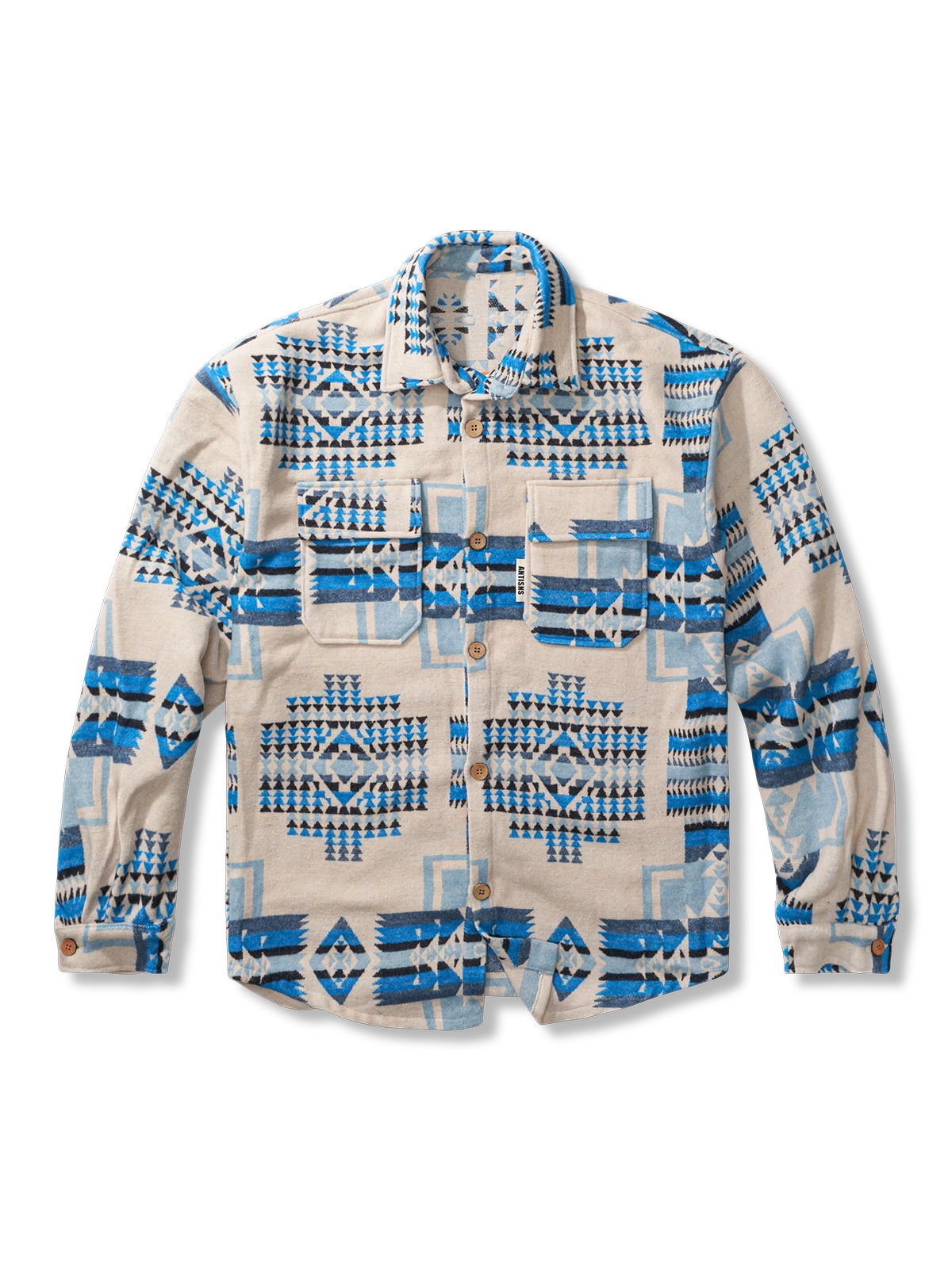 インディアン柄ウールシャツ