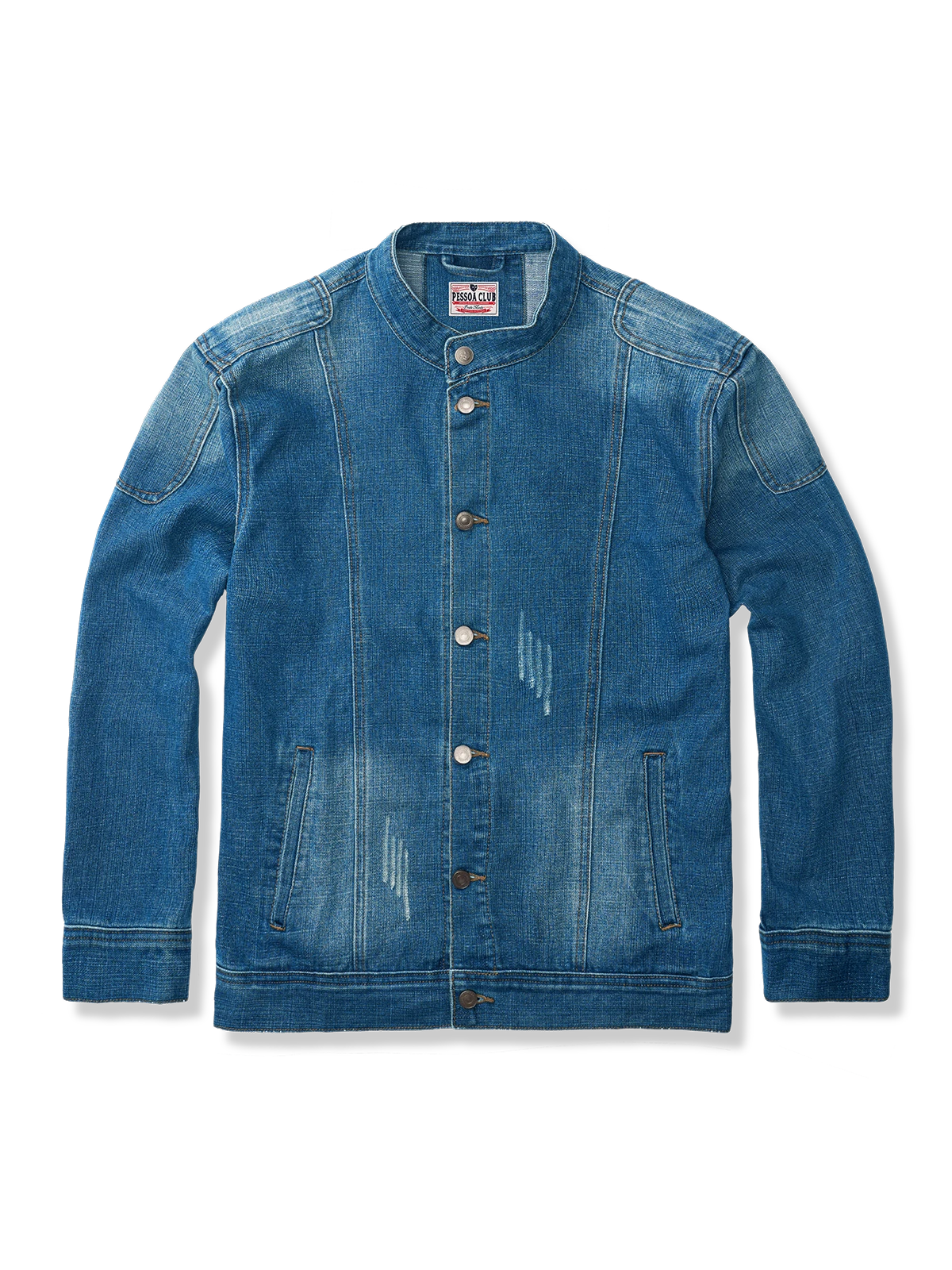 ワイドフィット立襟デニムジャケット